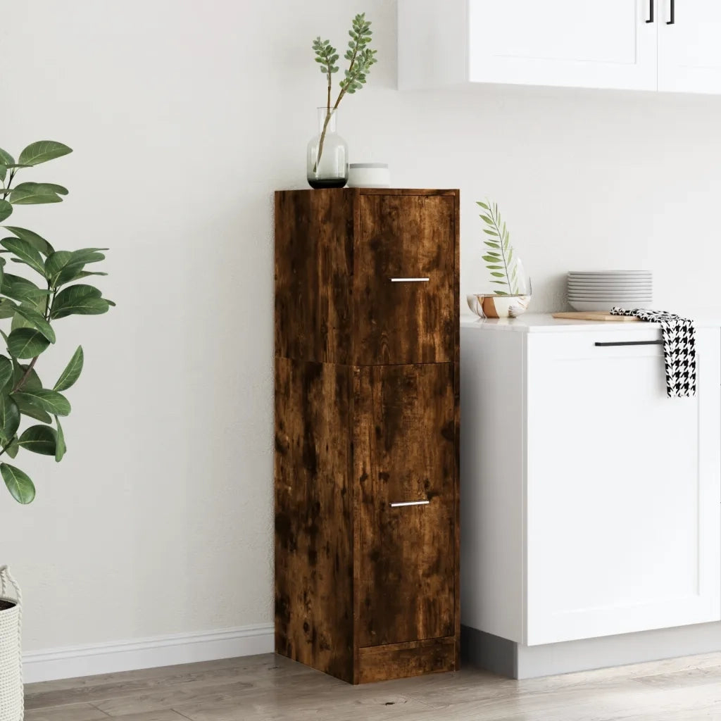 Armadietto da Farmacia Rovere Fumo 30x41x118 cm in Truciolato 855164