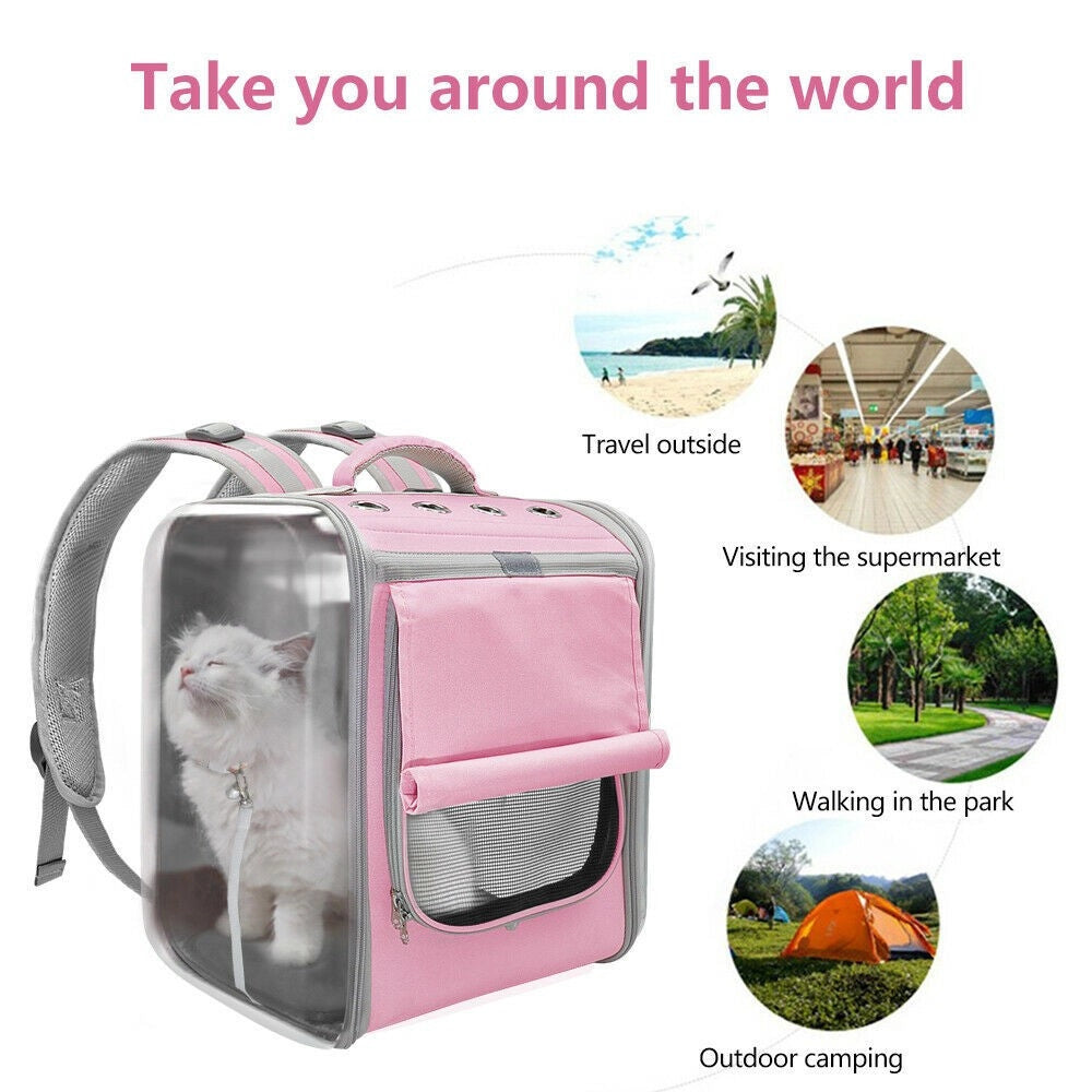Trade Shop - Trasportino A Zaino Gatto Borsa Zaino Impermeabile Trasporto Viaggio Per Cane -