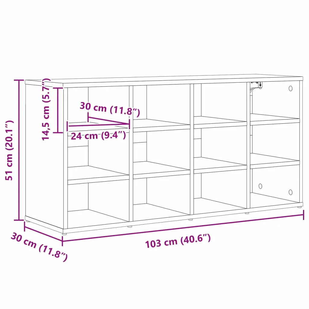 Mobile per scarpe 103 x 30 x 51 cm Legno ingegnerizzato 808706