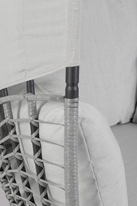 Poltrona con Cuscini da Giardino 100x90x152 cm in Acciaio Eldon Grigio Chiaro