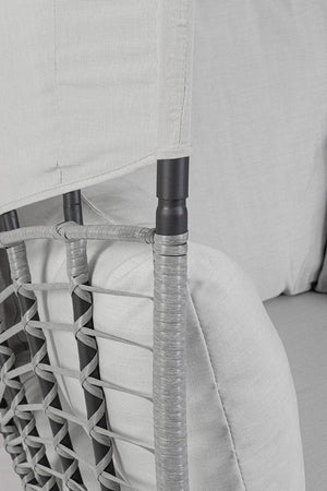 Poltrona con Cuscini da Giardino 100x90x152 cm in Acciaio Eldon Grigio Chiaro