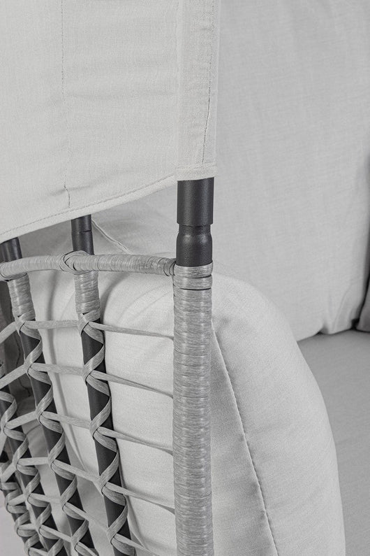 Poltrona con Cuscini da Giardino 100x90x152 cm in Acciaio Eldon Grigio Chiaro