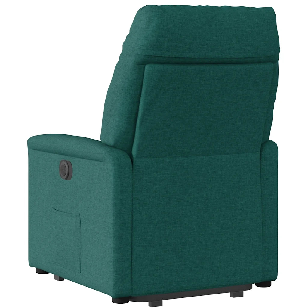Poltrona Alzapersona Reclinabile Verde Scuro in Tessuto 3303038