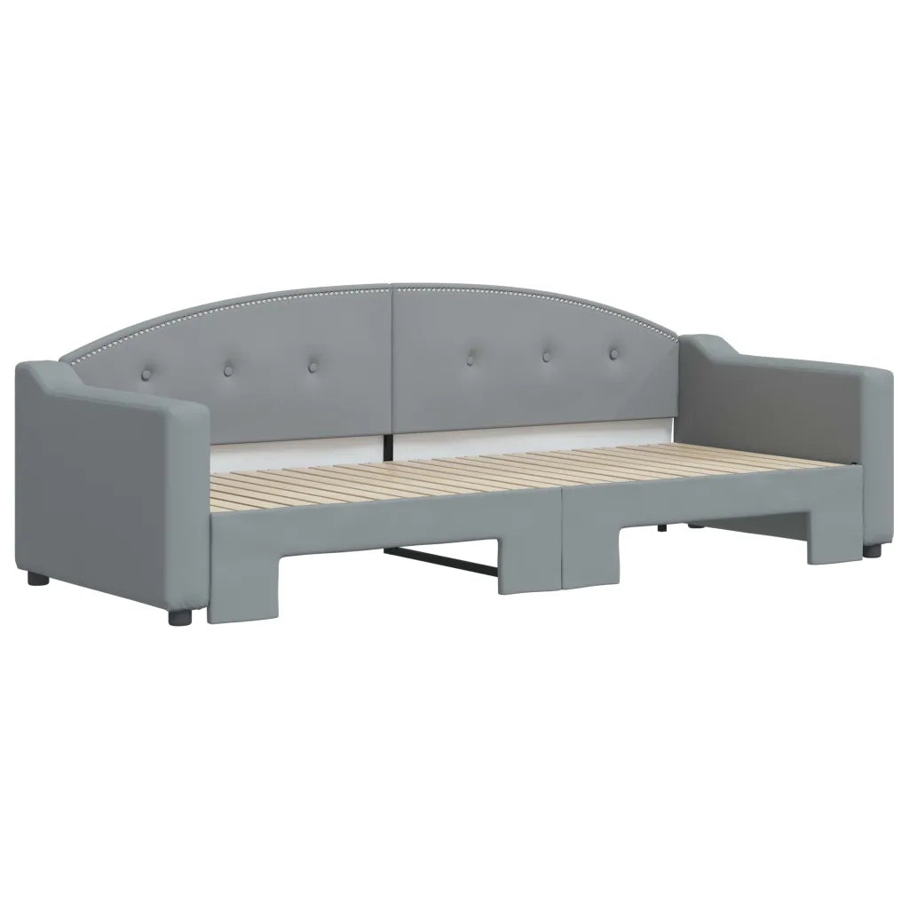 Divano letto | Sof¨¤ letto | Letto singolo Estraibile Grigio Chiaro 80x200 Tessuto