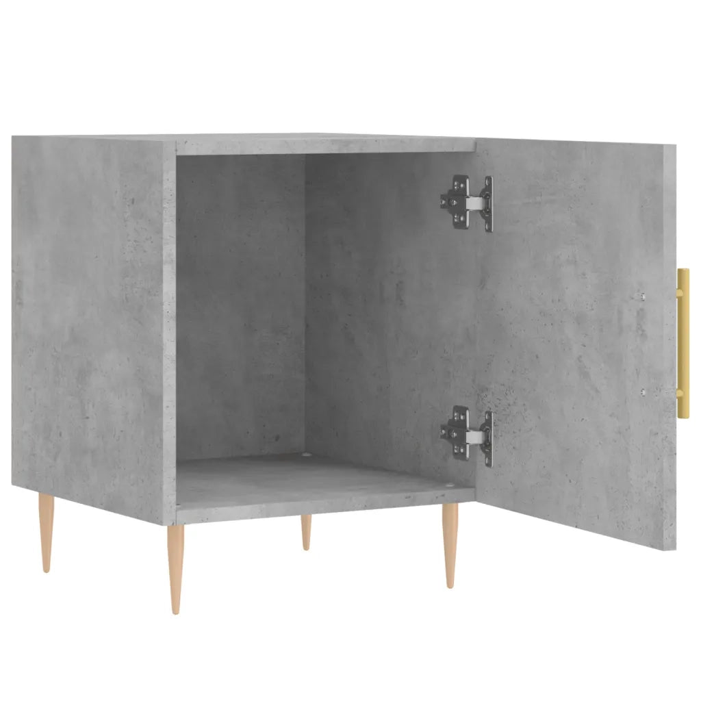 Comodini 2 pz Grigio Cemento 40x40x50 cm in Legno Multistrato 827541