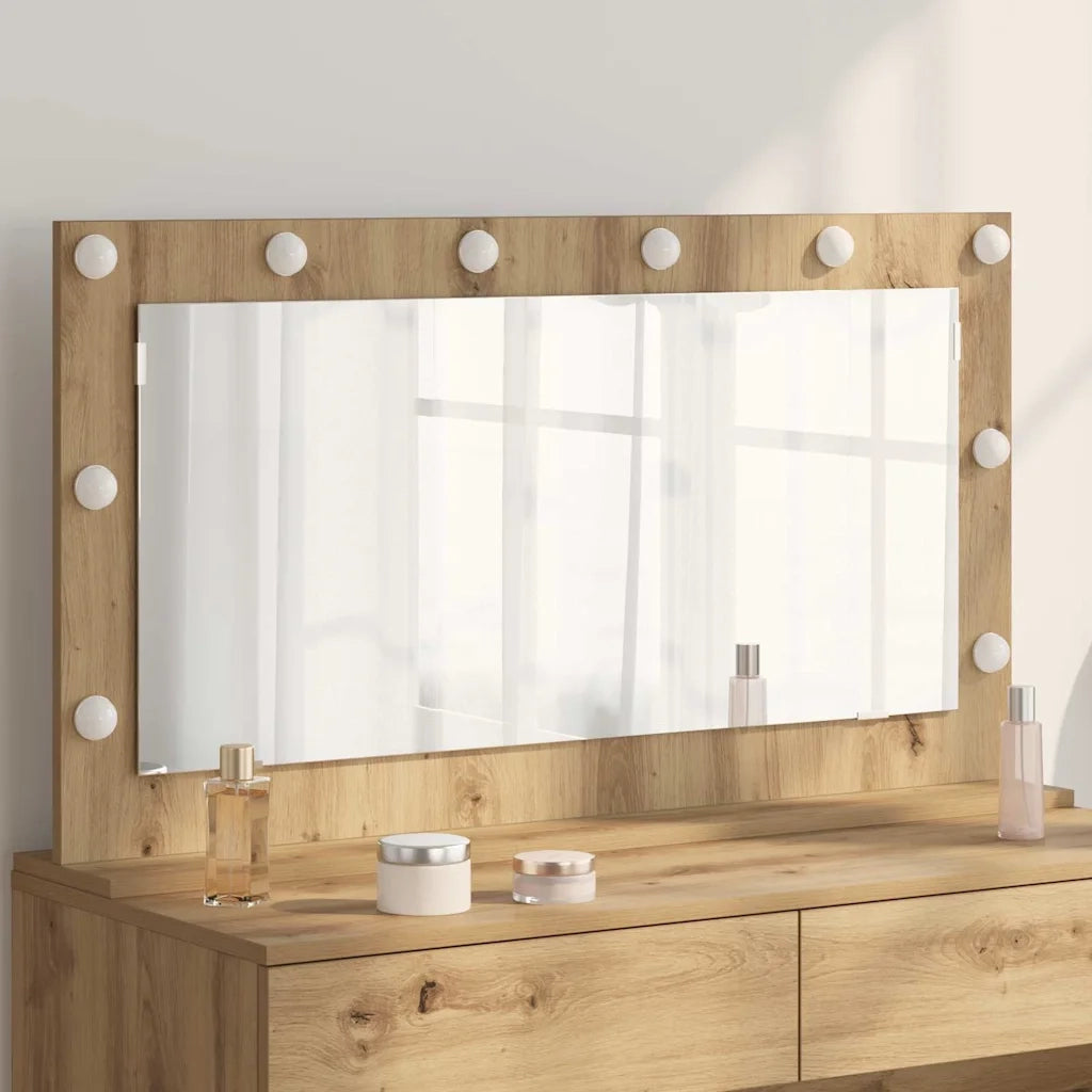 Specchio da Vanit¨¤-Specchio da Trucco Rovere artigianale 100 x 55 x 18 cm