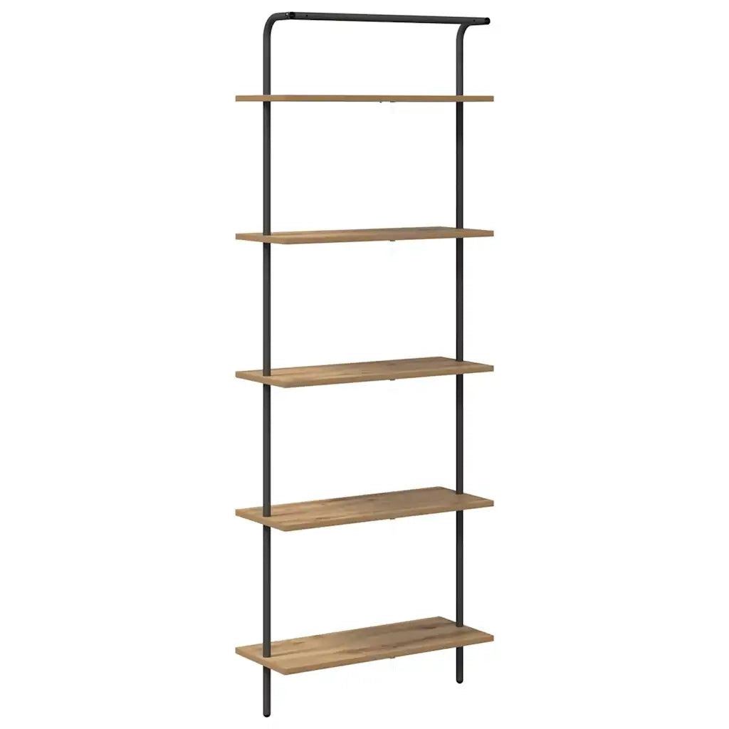 Libreria-Scaffale per Libri-Mobile di Stoccaggio Rovere artigianale 60 x 24 x 168 cm Legno multistrato
