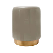 Tavolino Art Deco 350 in metallo taupe e oro