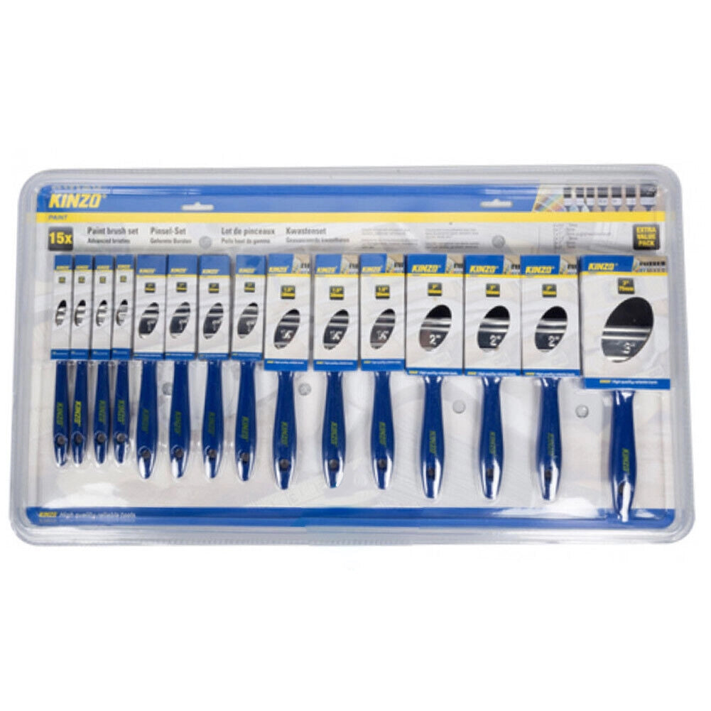 15pz Pennelli Spazzole Decorazione Fai da Te Casa Pittura Pennello Professionale
