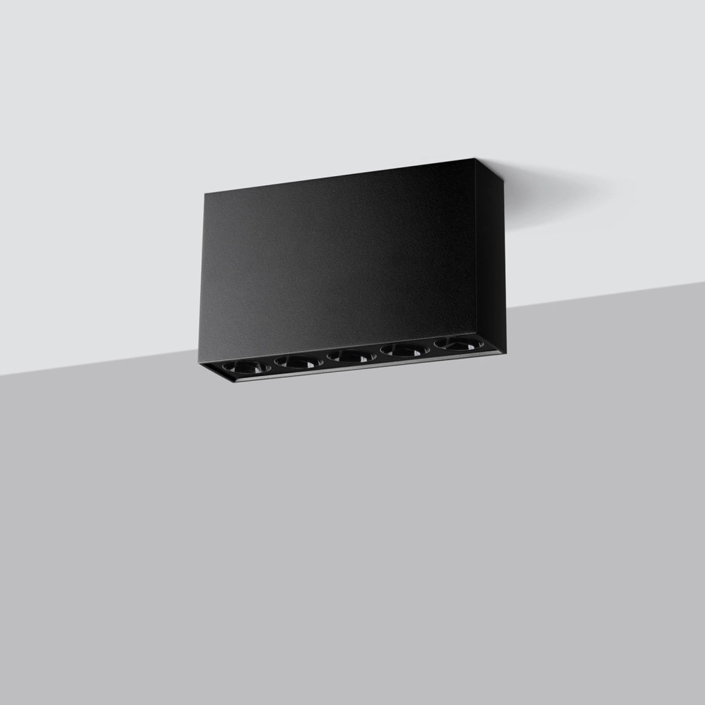 Spot soffitto rettangolare nero LED 11W 4000K Solana