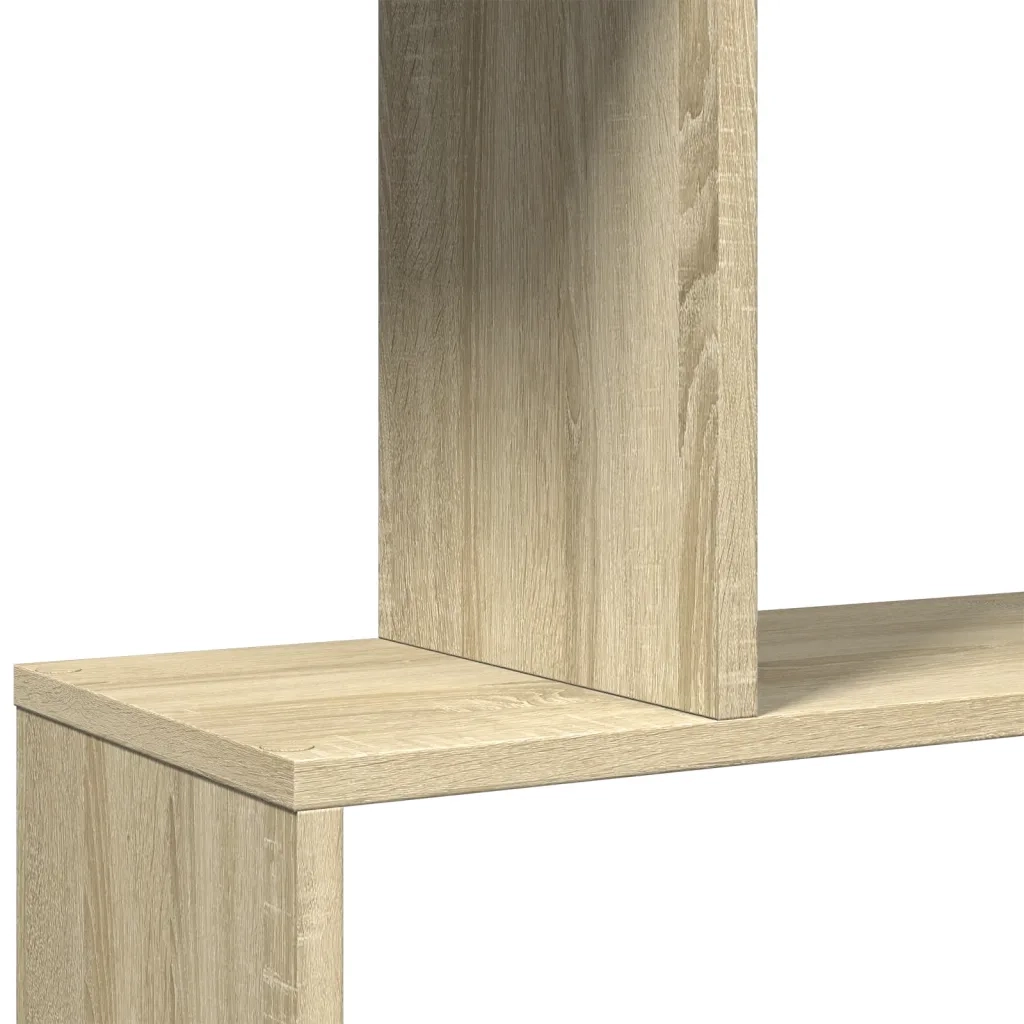Libreria Divisorio 4 Ripiani-Scaffale per Libri-Mobile di Stoccaggio Sonoma 70x24x129 cm in Truciolato