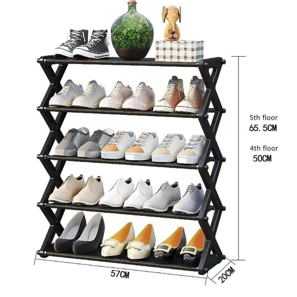 Trade Shop - Scarpiera Per Ingresso Organizzatore Scarpe Mobile Mensole Stoccaggio Stretta 65,5x57x20cm -