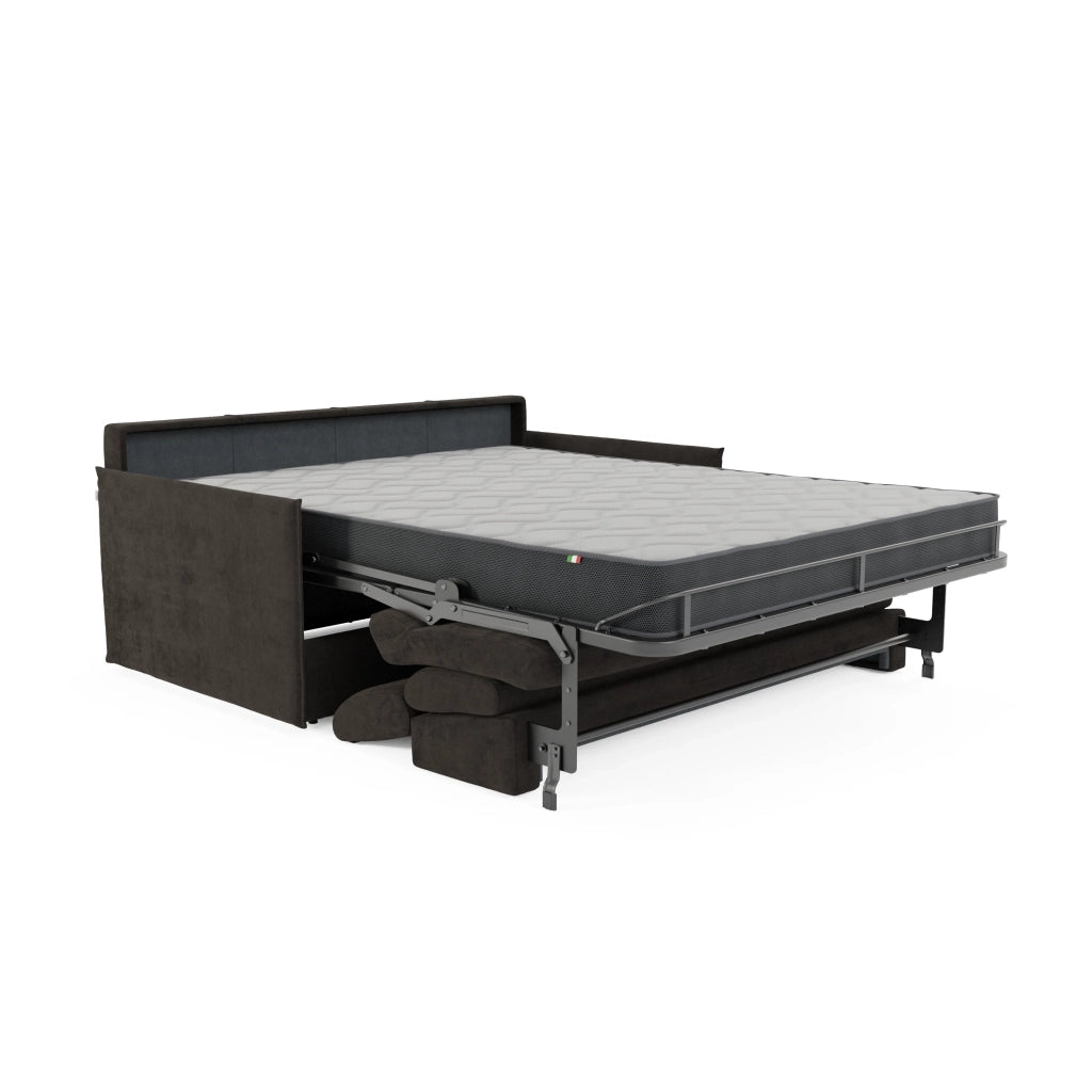 Miryam Divano letto con poggiatesta reclinabili e comfort maxi - design compatto in morbido tessuto smacchiabile T31 169 cm nero fumo