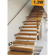 Trade Shop - Segnapasso Placca Nera Muro Sensore Movimento Pir 1,3 W Cassetta 503 Xggyd-001n - -bianco Caldo      -
