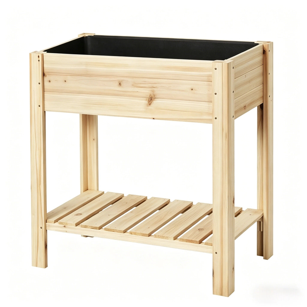 FIORIERA RIALZATA 80x75x40 cm Legno di abete con vano portaoggetti