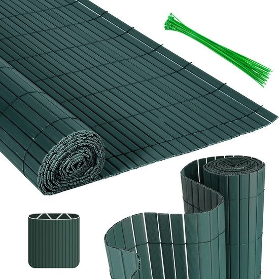 Schermo per Giardino in PVC 1,4x3m - Protezione per Balcone - Visibilità - per Esterno Giardino Balcone - Verde