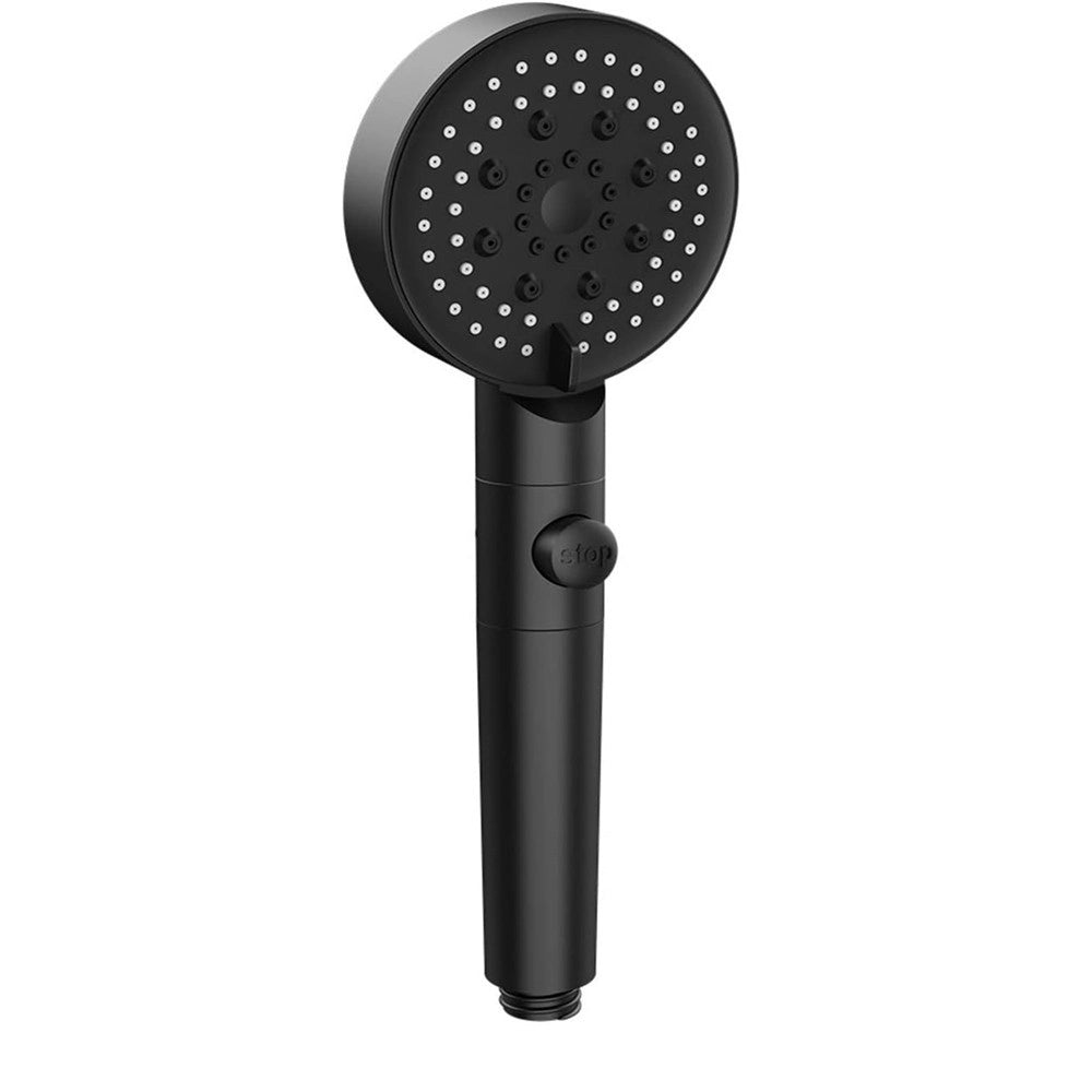 Trade Shop - Doccetta Soffione Doccia Bagno Multigetto Cornetta Nero Moderno 8.5 X 25cm 87526 -