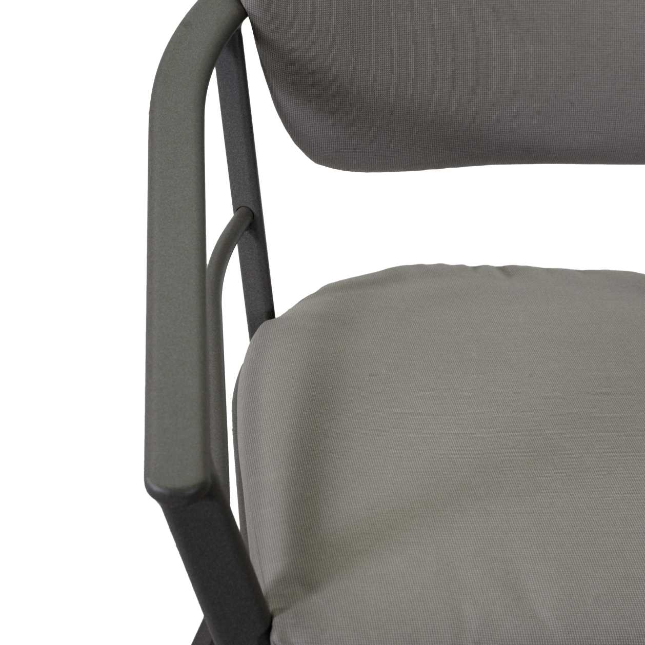 Sedia da Giardino 62x61xh79 cm in Alluminio Riverside Tortora