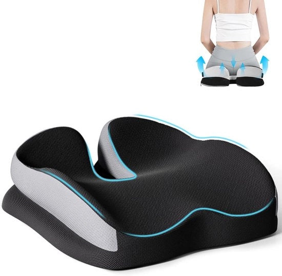 Cuscino di supporto ergonomico per sedia ufficio con sistema di regolazione della pressione per glutei e sacro - adatto per sedia a rotelle
