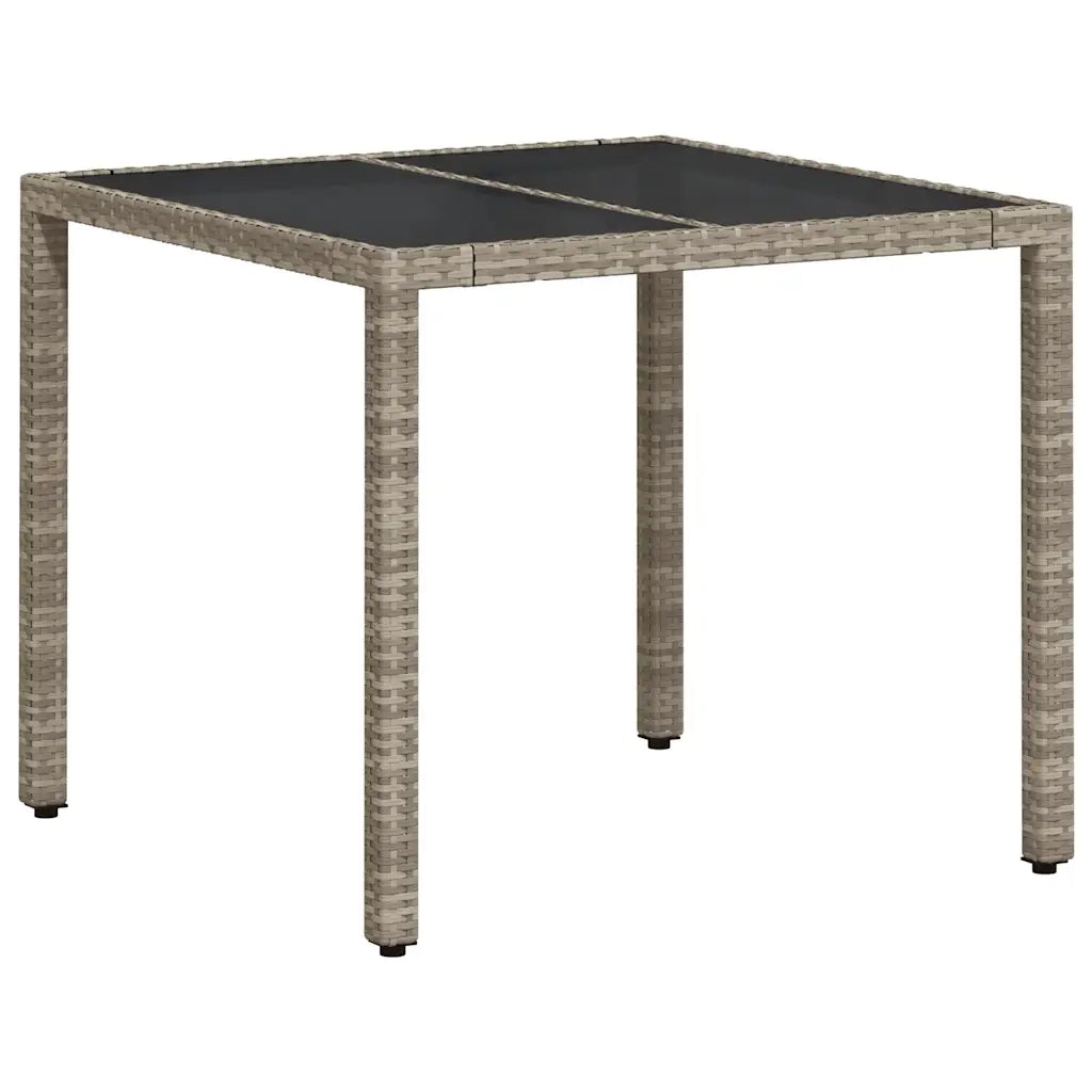 Set Pranzo da Giardino 3pz con Cuscini Polyrattan e Vetro 3278573