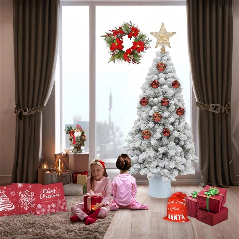 MAURY'S BASE SUPPORTO ALBERO DI NATALE EFFETTO TRONCO DIMENSIONI 32X26X30+4CM COLORE BIANCO