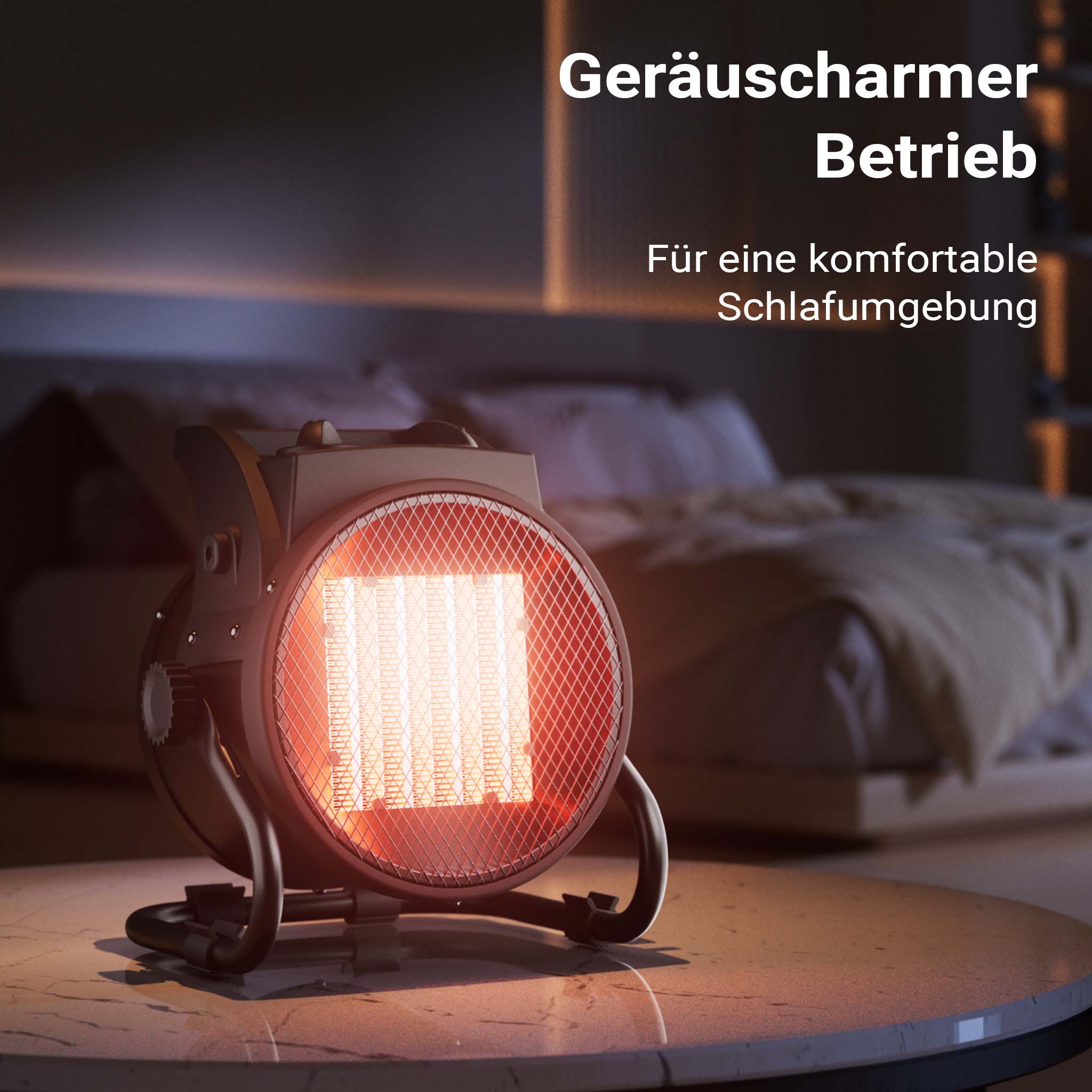 Termoventilatore ceramico Stufa elettrica in ceramica 2kW con termostato 30m² 2000W 3 livelli