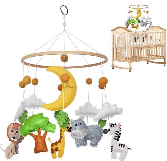Baby mobile con musica - giocattolo in legno per la palestra per bambini con musica