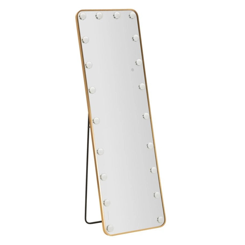Specchio Da Terra Led Hollywood Rettangolare cm 50x6-45x160 (luce Con 3 Temperature Di Colore)