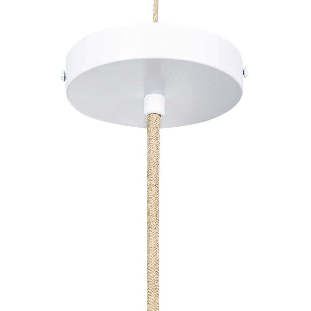 Lampadario lampada a sospensione in rattan rosa naturale con paralume in velluto boho illuminazione