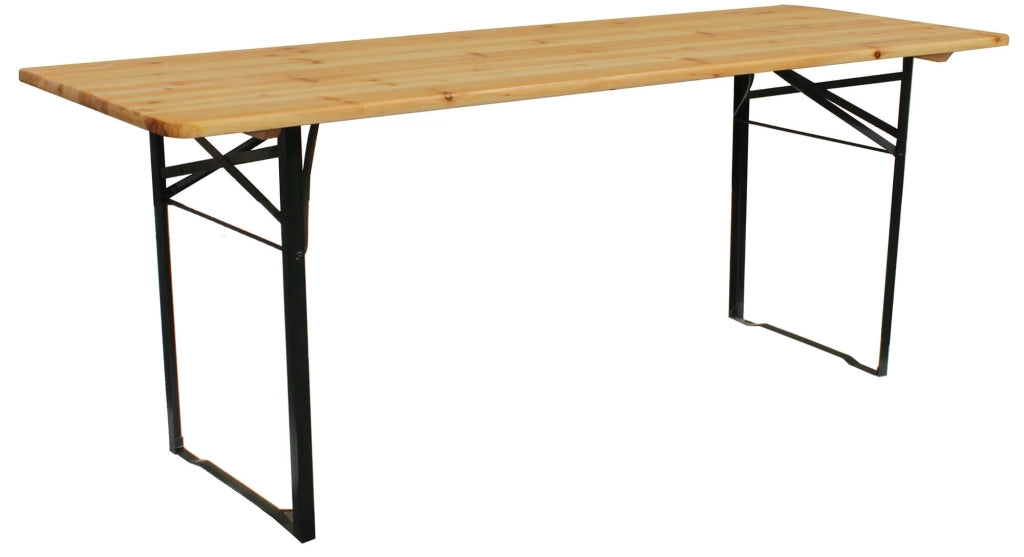 Set Birreria da Giardino Pieghevole Tavolo 200x70 cm in Legno di Abete