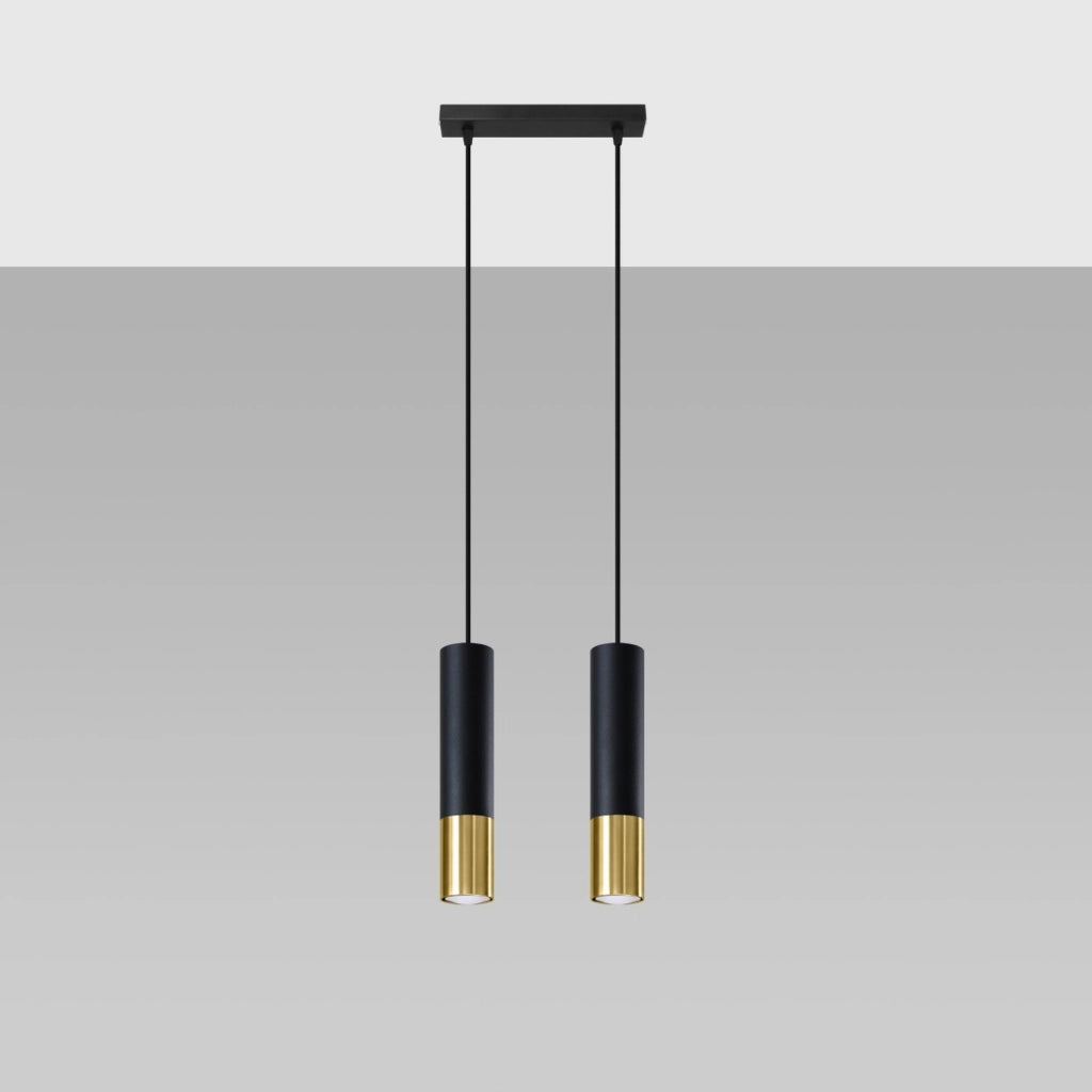 Lampada a sospensione Pure Lume SPIREXEZ 2 luci GU10 nero oro