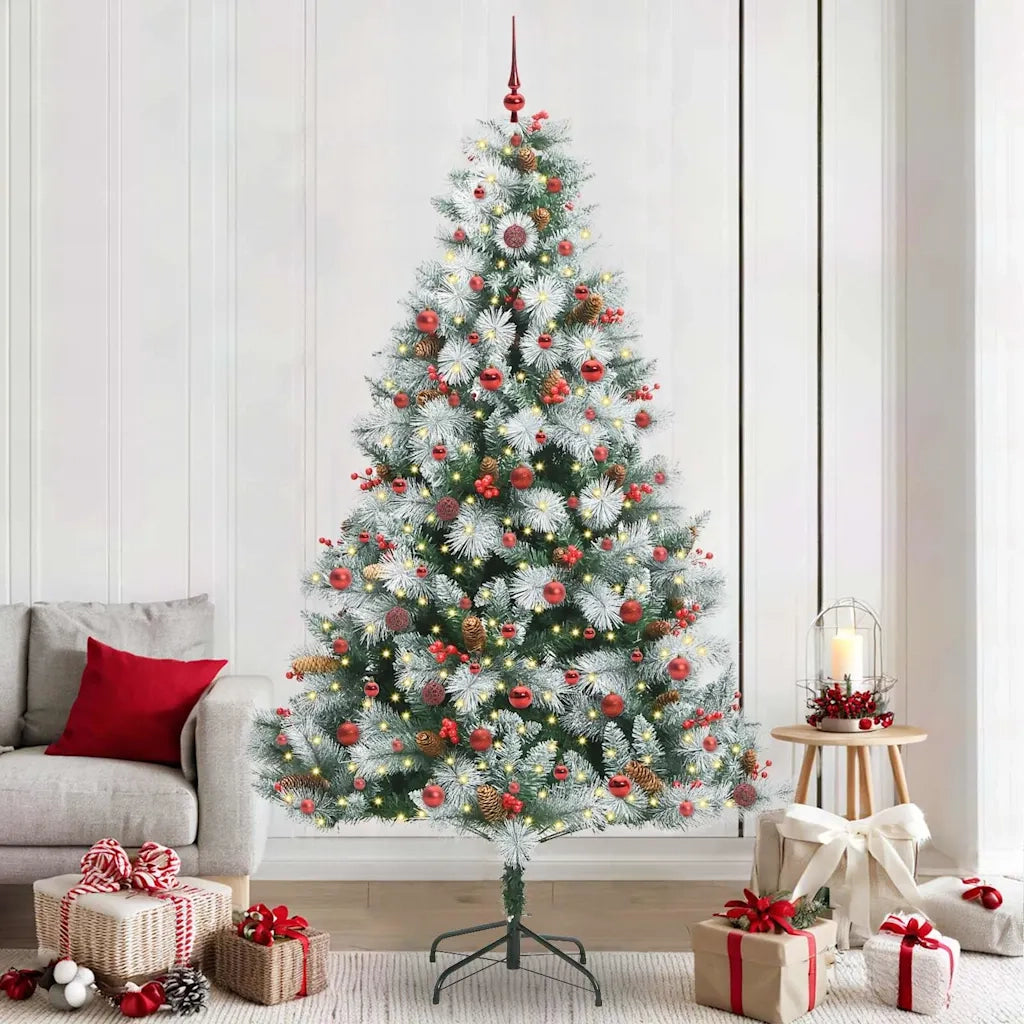 Albero di Natale artificiale Verde e bianco 240 cm 3395197