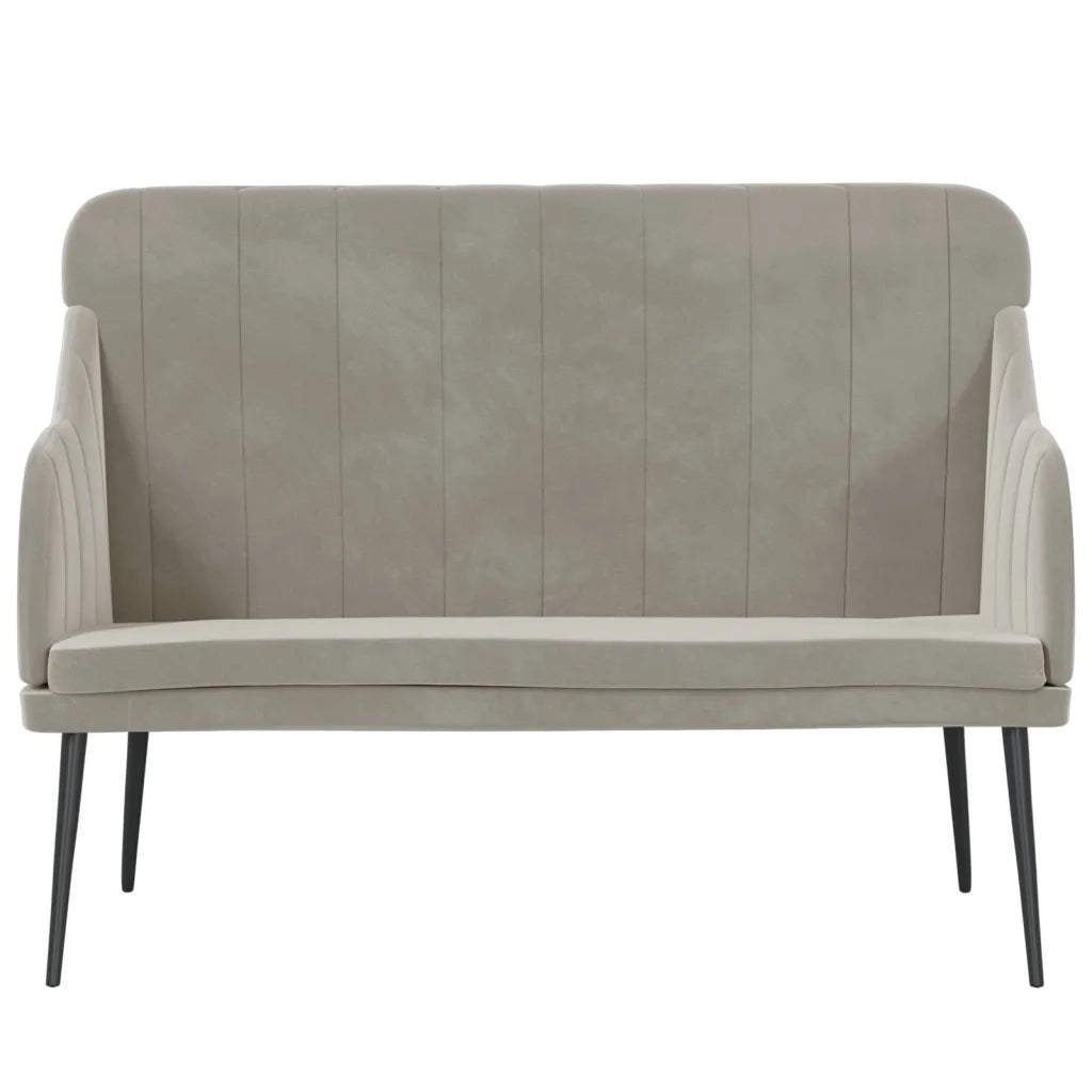 Panca Grigio Chiaro 110x76x80 cm in Velluto CFW7648025
