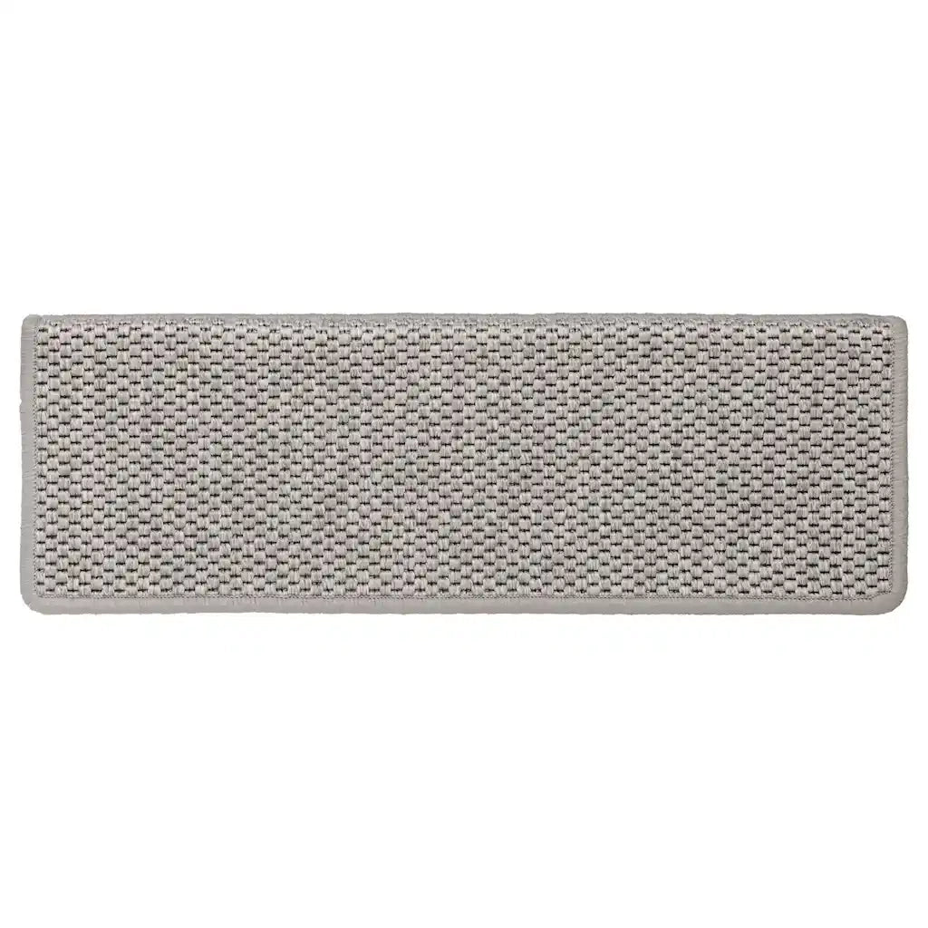 Tappeti Autoadesivi Scale Aspetto Sisal 15 pz | Gradini per Scale 65x21x4cm Argento