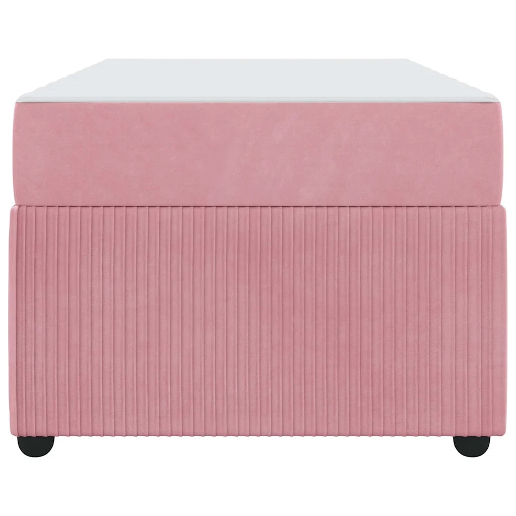 Struttura del letto con materasso-Giroletto con materasso Rosa 90 x 190 cm Tessuto 922654