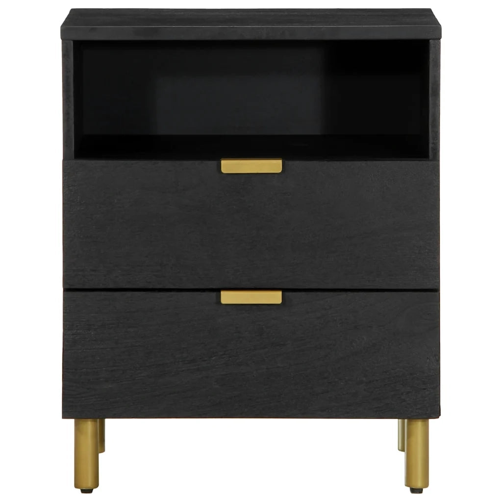 Comodino Nero 50x33x62 cm in Legno Multistrato