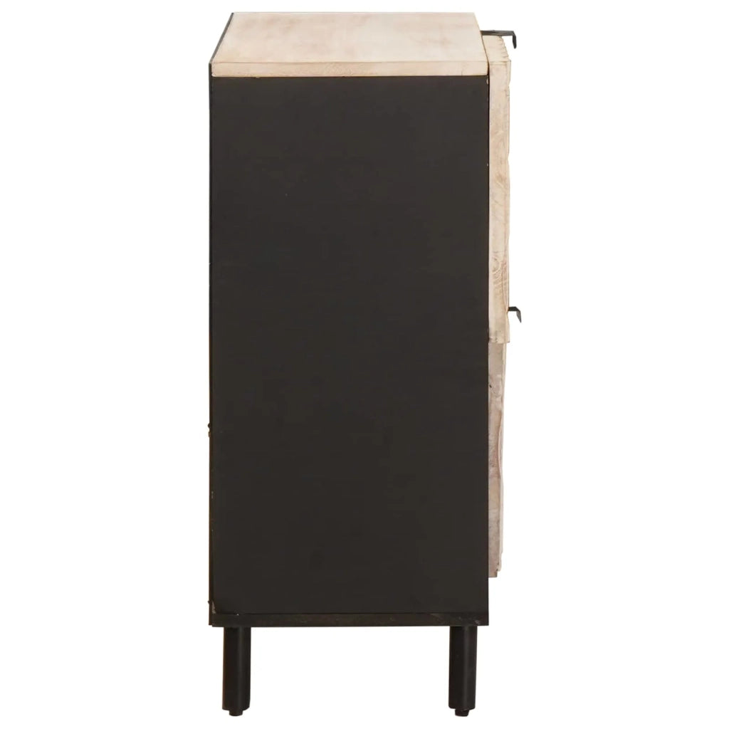 Credenza | Madia | Buffet da pranzo | Armadio da pranzo con porta Finitura Bianco Lavato 80 x 33 x 75 cm