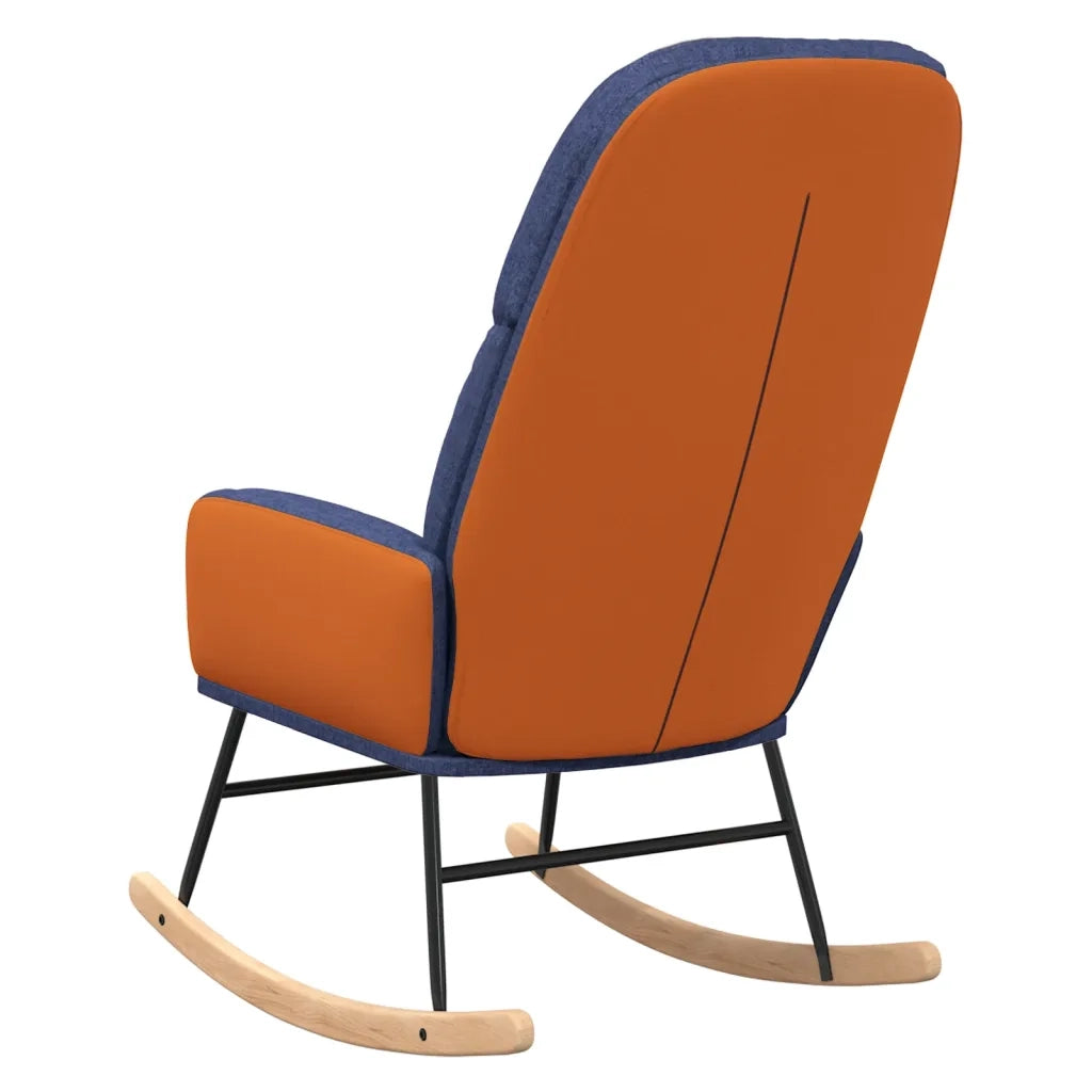 Sedia a Dondolo Blu in Tessuto CFW8136625