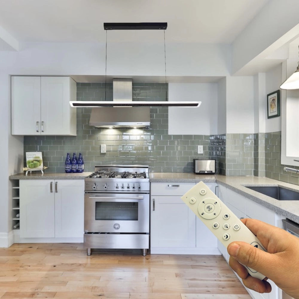 LAMPADARIO MODERNO A SOSPENSIONE NERO LUCI A LED DIMMERABILE TIMER CAMBIA 3 COLORI CON TELECOMANDO