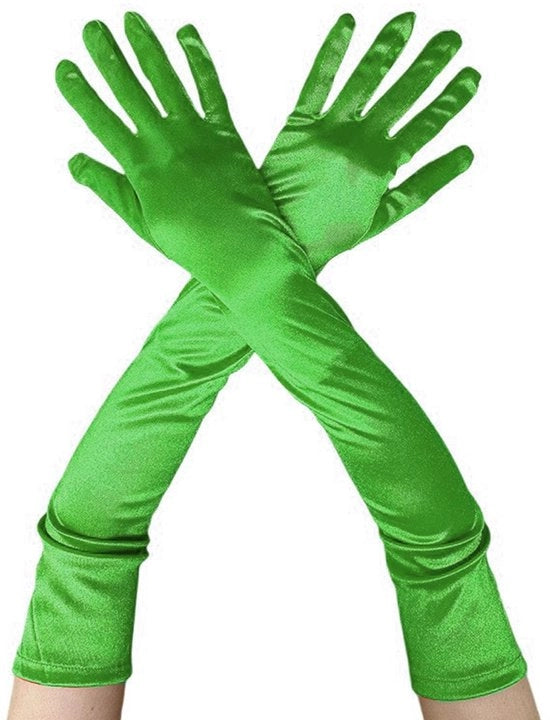 Maniche da donna anni '20 stile - Maniche lunghe in seta - Maniche da sera classiche - Accessorio da costume - Ideali per Carnevale/Halloween - Lunghezza ca. 52 cm