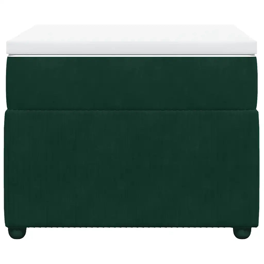 Giroletto a Molle con Materasso Verde Scuro 100x200 cm Velluto