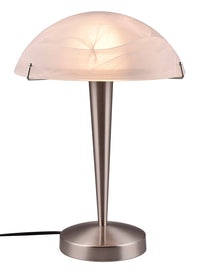 Lampada da Tavolo da Interno Attacco E14 in Metallo Nichel Satinato