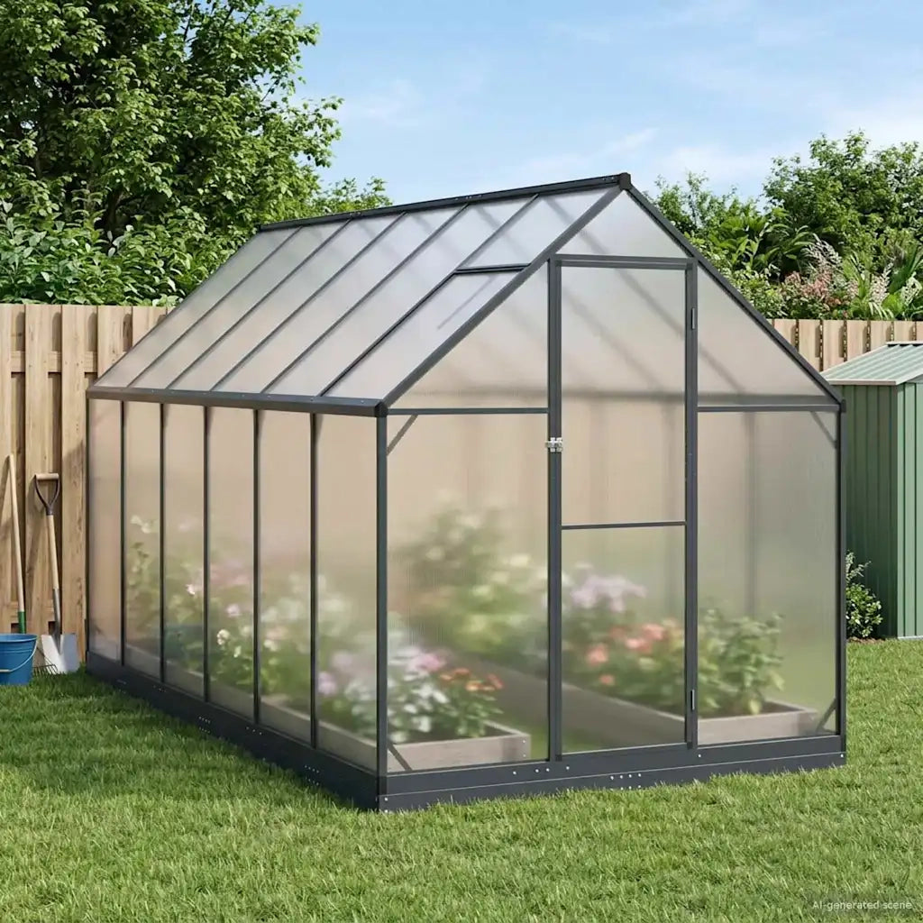 Serra da Giardino con porta Antracite 183,5 x 363,5 x 207 cm 3433044
