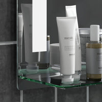 Specchio Bagno a Parete Luce LED a 3 Colori Mensola in Vetro 50x12x70 cm