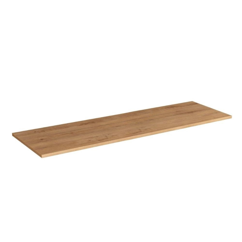 Piano lavabo rettangolare truciolare idrorepellente colore rovere 100x46x1.9H