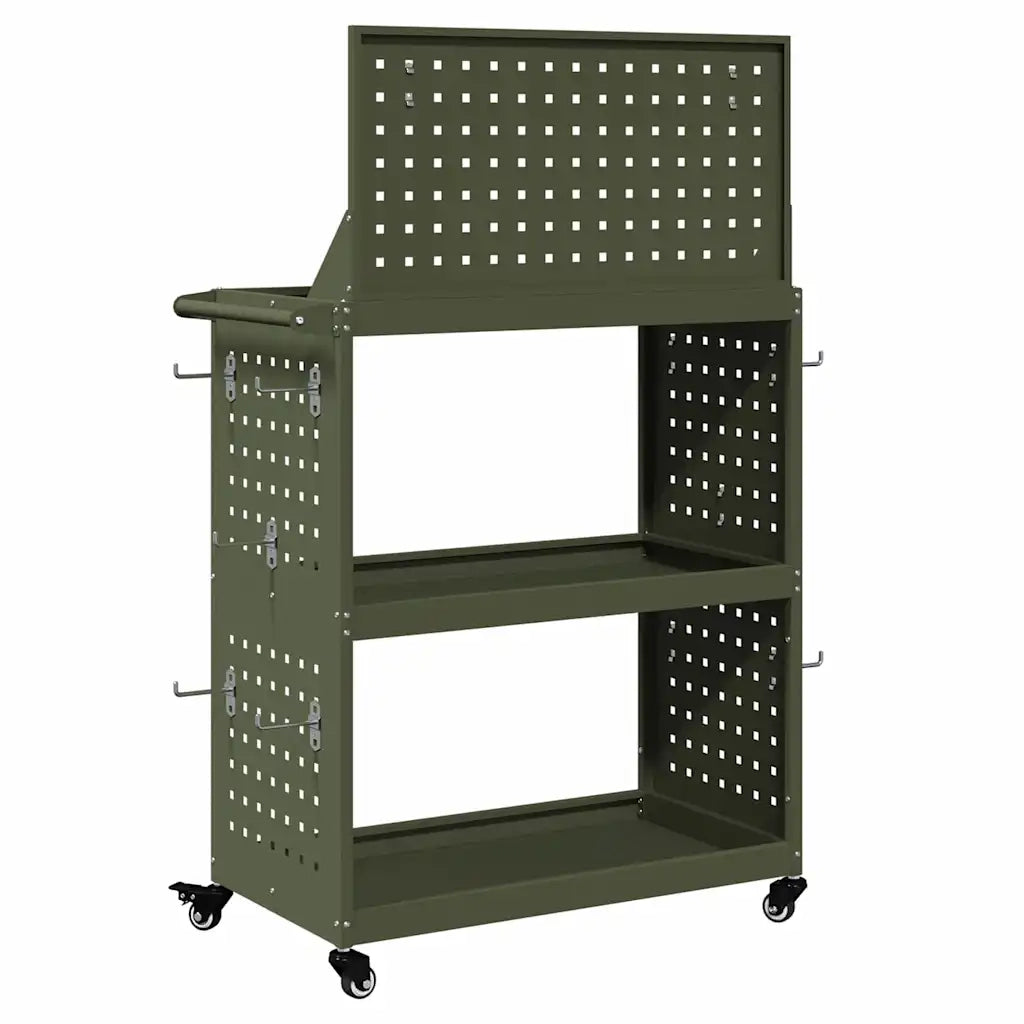 Carrello per Attrezzi con ruota Verde oliva 65 x 35 x 111 cm CFW4645543