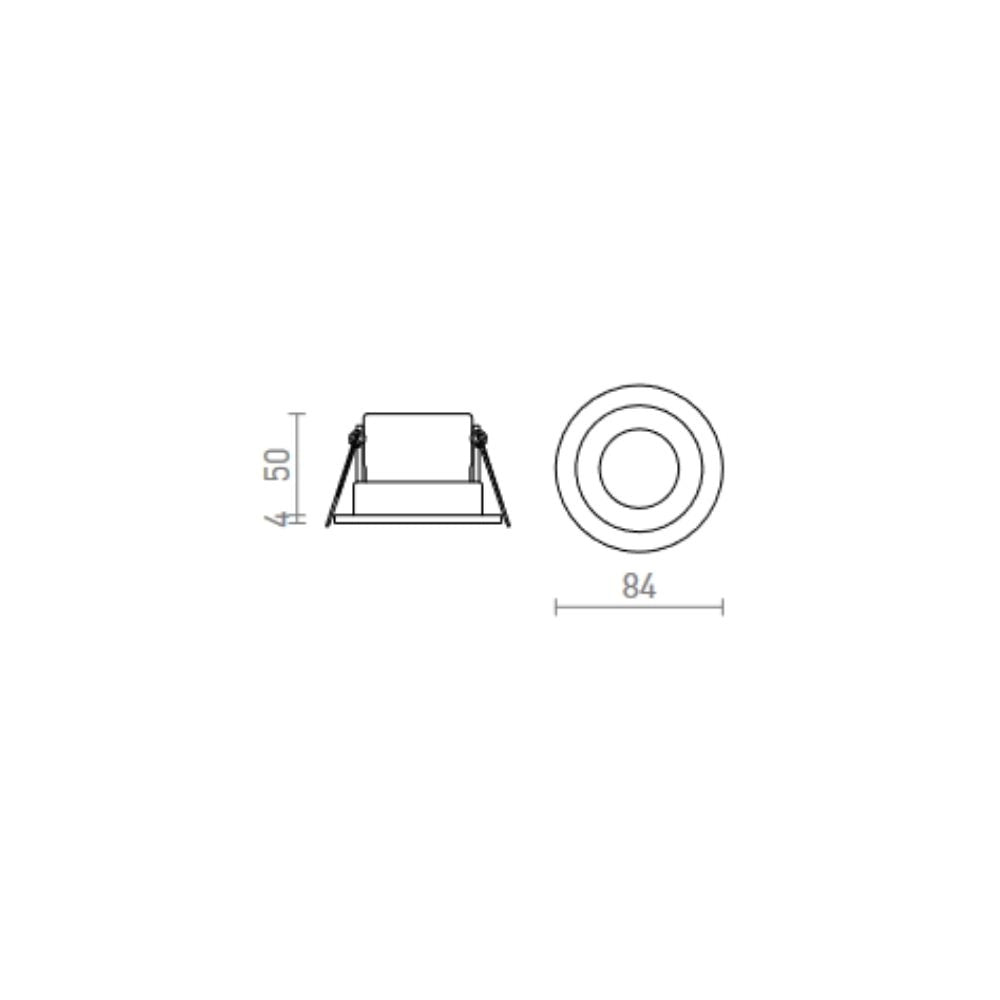 Faretto bagno BELLA LED da incasso bianco 230V LED 11W IP65 3000K