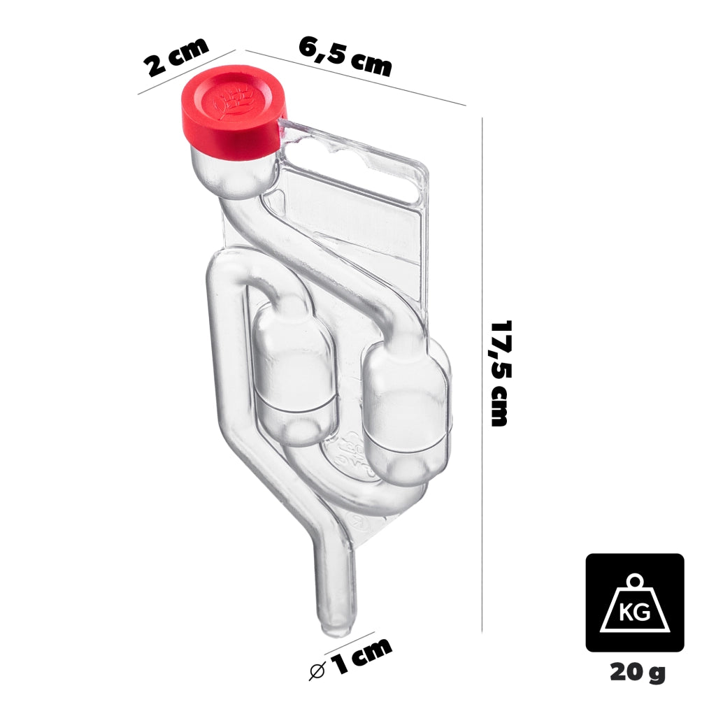 Gorgogliatore di fermentazione KADAX a 2 camere con tappo per vino, birra, damigiana