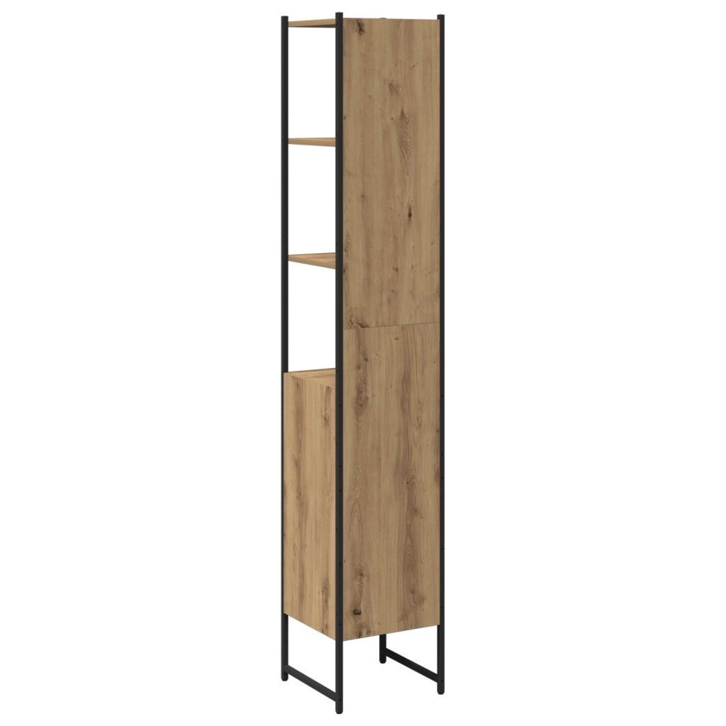 Armadio da bagno  Rovere Artigianale 33x33x185,5 cm Legno ingegnerizzato