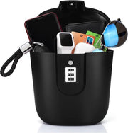 Portatile chiusura antifurto - Portatile cassetta di sicurezza - Chiusura da viaggio Adatto per il mare con numeri (nero)